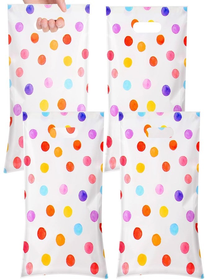 Bulyoou 50 Pcs Polka Dots Gift Bags Bulk with Handles Colorful Watercolor Polka Dot Party Favor Bag Candy Snack Treat Goodie Pouch for Birthday Baby Shower Wedding Shopping Pastel Party Supplies - Image 1